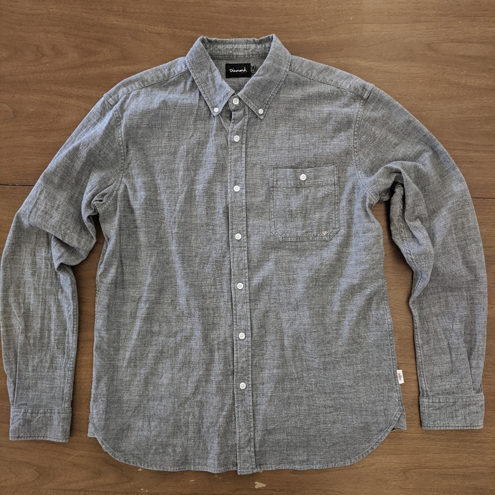 Diamond Supply Co Dark Grey Heavyweight Shirt L
